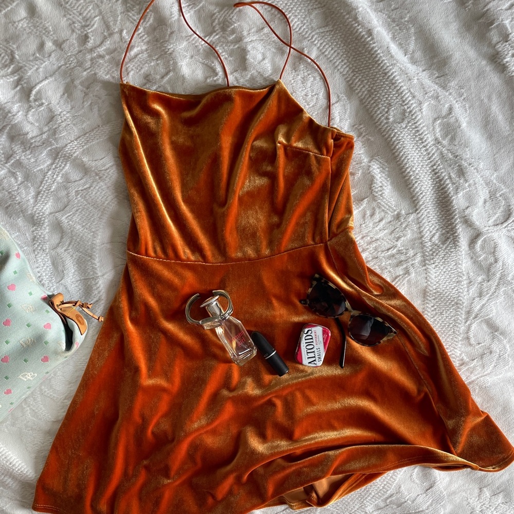 Urban outfitters  Velvet Spaghetti Strap Dress